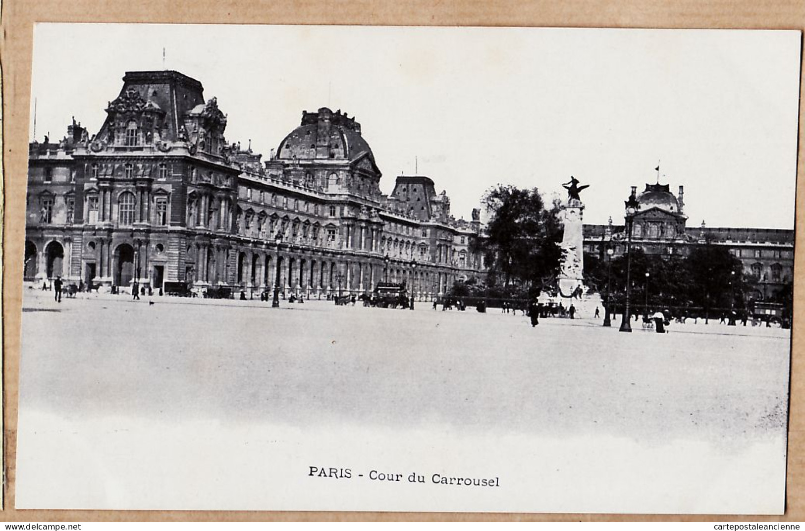 24189 /⭐ ◉  PARIS VIIe  Cour Du CARROUSEL Scène De Rue Cliché 1900s Avant L'ère Automobiles Etat: PARFAIT  - Arrondissement: 07