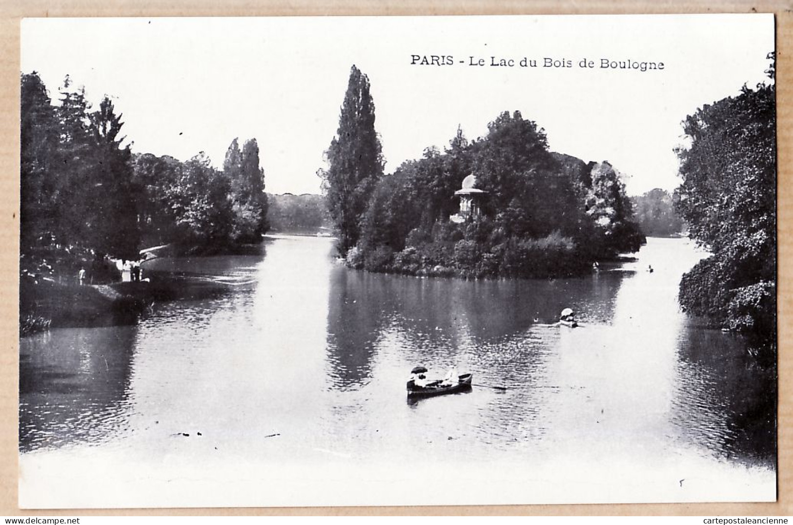 24257 /⭐ ◉  BOIS De BOULOGNE PARIS XVIe  Cannotage Le Lac Du Bois Cliché 1900s Etat: PARFAIT - Arrondissement: 16