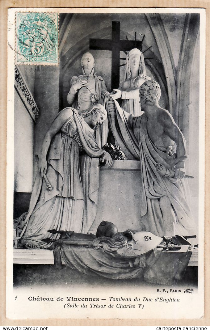 24243 /⭐ ◉  PARIS XIIe VINCENNES Chateau Tombeau Duc ENGHIEN Salles Trésor CHARLES V 1906 à Anne-Marie GINESTOUS Belley - Distretto: 12