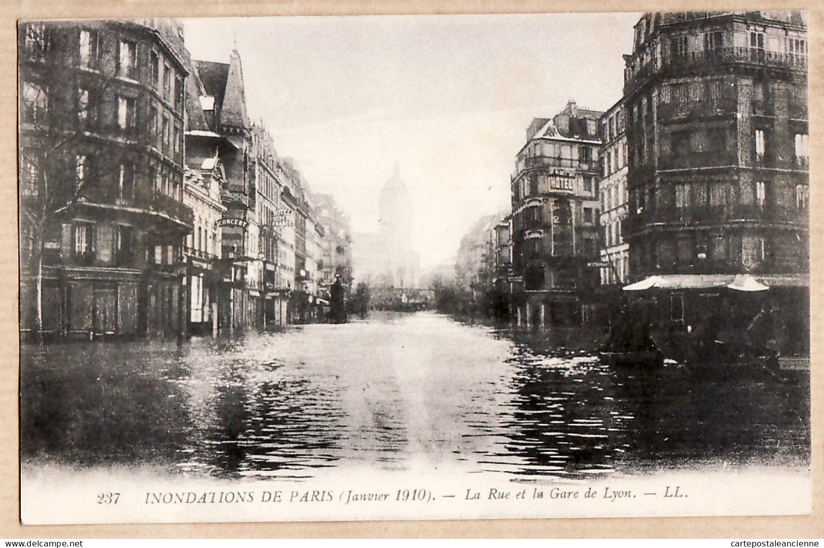 24078 /⭐ ◉  PARIS XIIe La Rue Et La Gare De LYON Inondations Janvier 1910 LEVY 237 Etat PARFAIT - Inondations De 1910