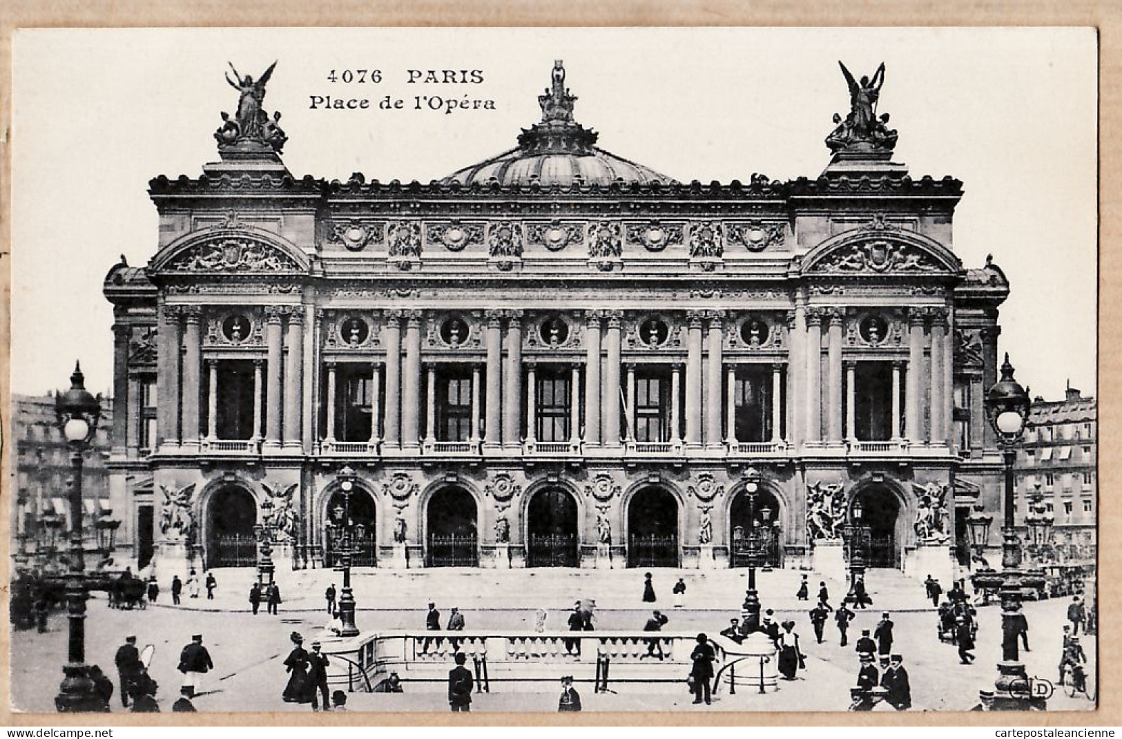 24224 /⭐ ◉  PARIS IXe Place De L'OPERA Palais GARNIER Scène De Rue 1890s Etat PARFAIT - Distretto: 09