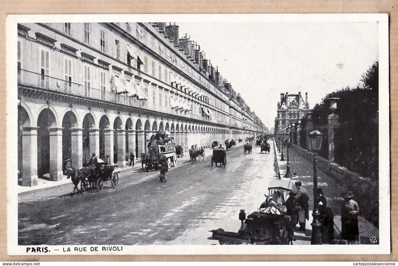 24112 /⭐ ◉  PARIS 1er La Rue De RIVOLI Scène De Rue 1890s Taxi Hippomobile Attelage Charette-Pas D'automobiles - District 01
