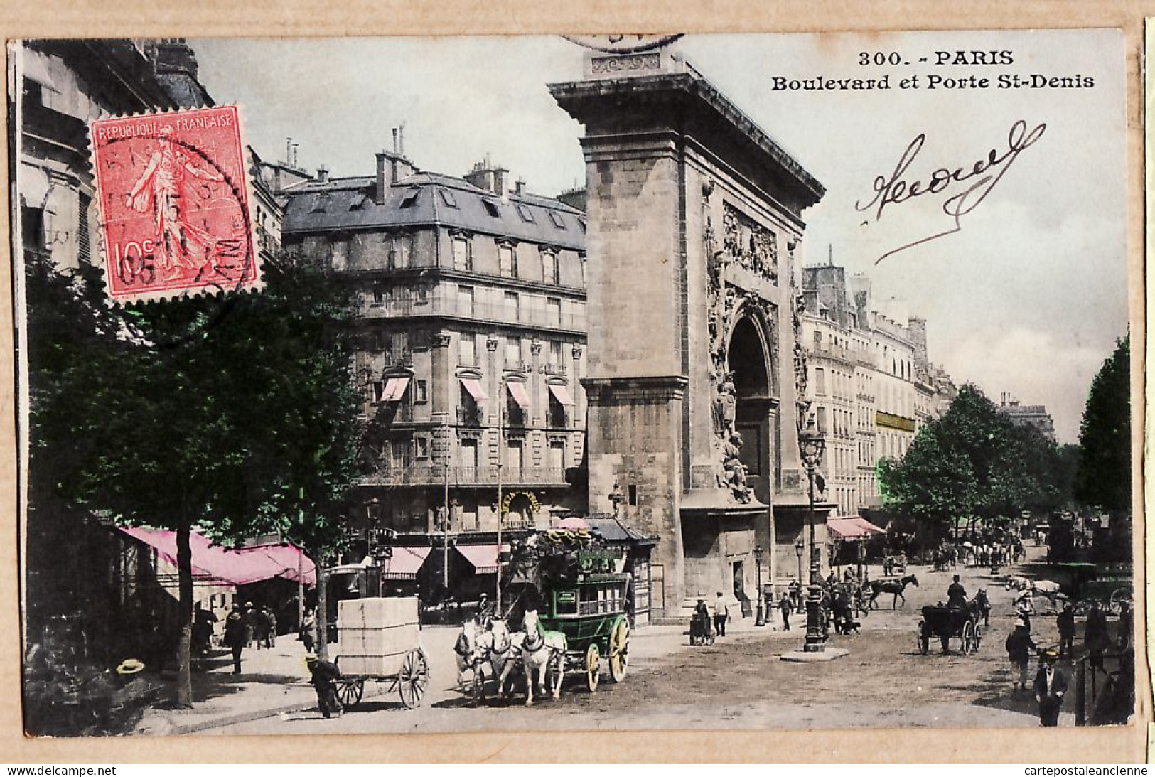 24236 /⭐ ◉  PARIS X Porte St SAINT-DENIS Boulevard Scène Rue 1890-sans Auto-à Louis CHATELAIN Sous-Officier Génie Belle - Distretto: 10