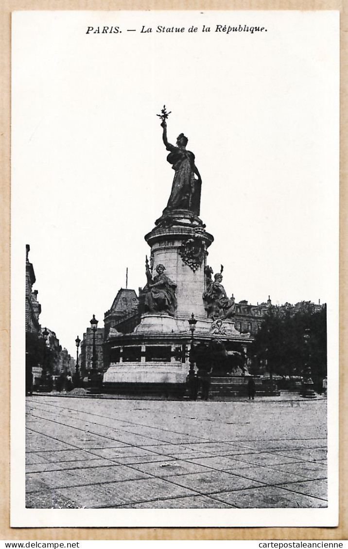 24134 /⭐ ◉  PARIS III Statue De La REPUBLIQUE Place Du Château D’Eau Bronze Par SOITOUX 1890s Etat: PARFAIT - Distrito: 03