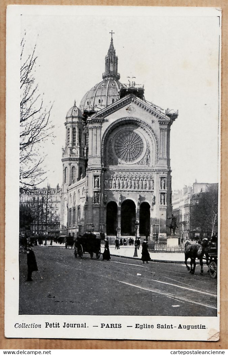24200 /⭐ ◉  PARIS VIII Eglise SAINT-AUGUSTIN St Scène De Rue 1890s Collection PETIT JOURNAL - Arrondissement: 08