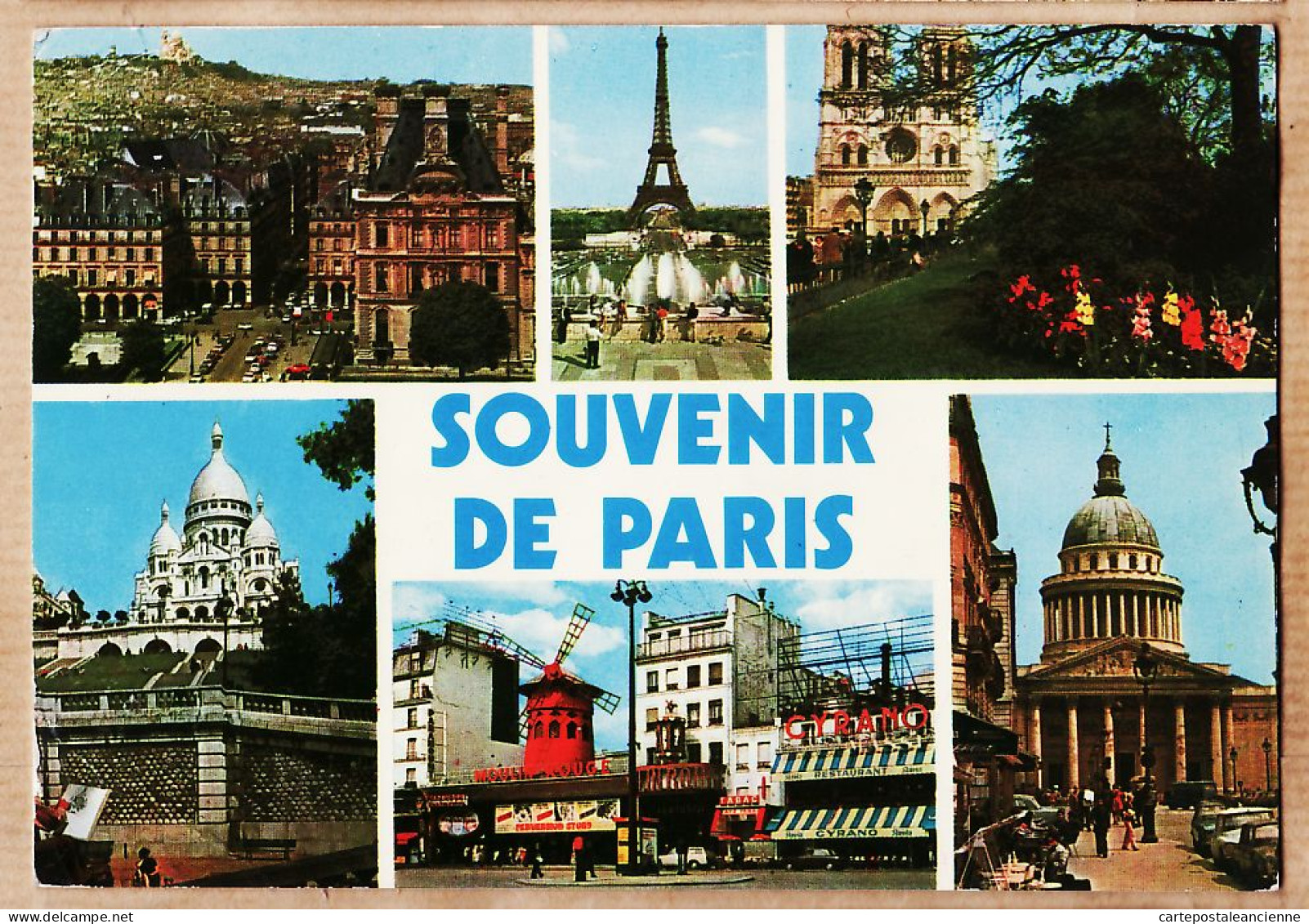 24069 /⭐ ◉  PARIS SOUVENIR Multivues Butte Montmartre Moulin-Rouge Sacré-Coeur Panthéon Tour Eiffel Notre-Dame LYNA - Viste Panoramiche, Panorama