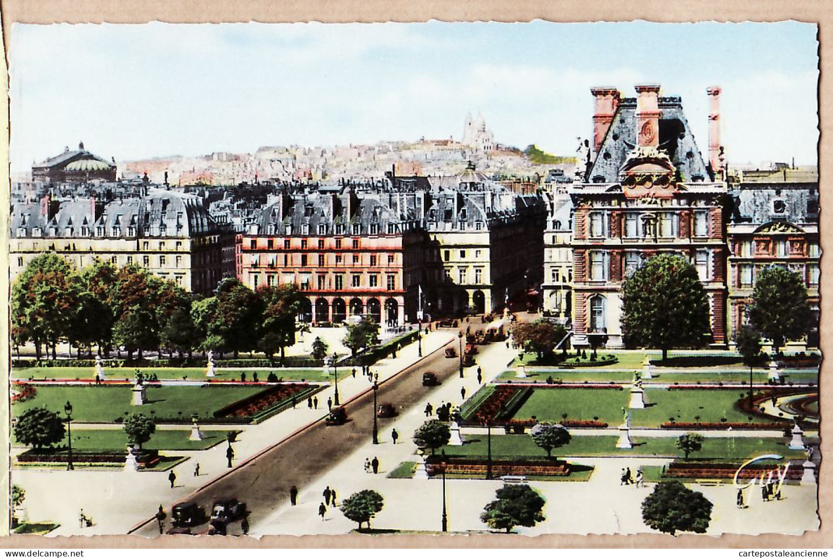 24070 /⭐ ◉  PARIS Et Ses MERVEILLES La Butte MONTMARTRE Vue Du Palais Du LOUVRE 1960s Bromacolor GUY 2089 - Louvre