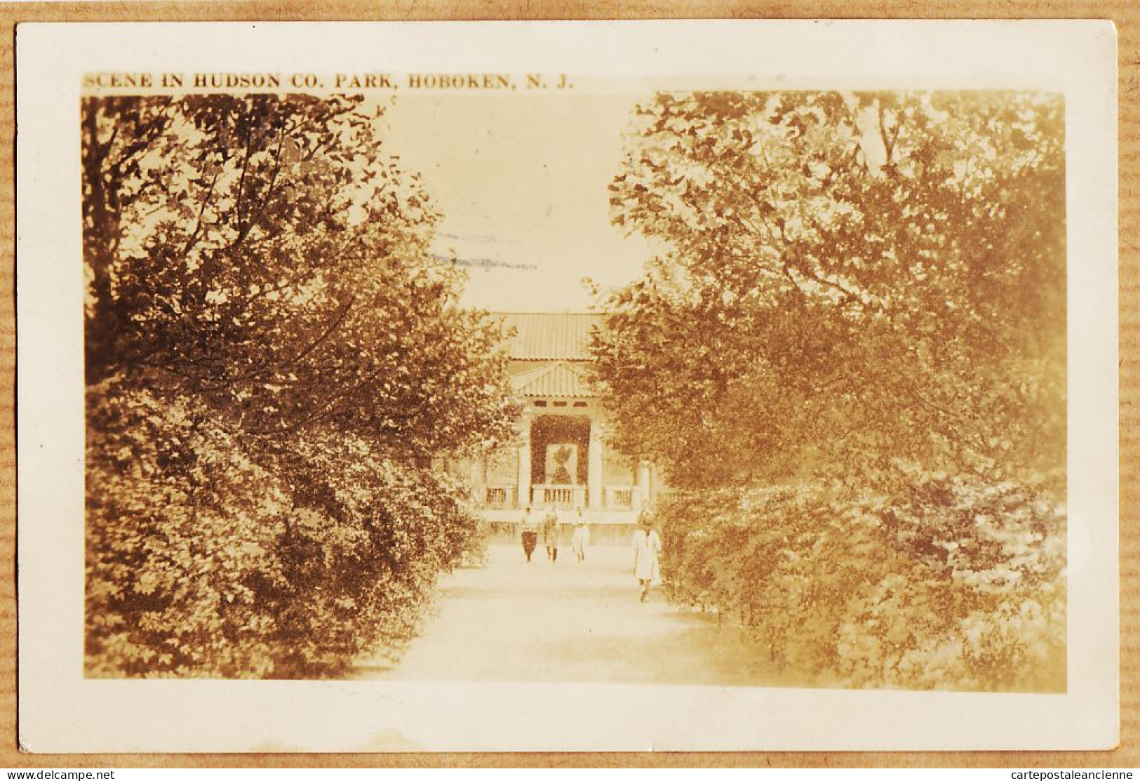 24033 / Rare HOBOKEN New Jersey Scene HUDSON Park Carte-Photo 1910 De André à Veuve LEGU Rue Henri Quatre Le Havre - Autres & Non Classés