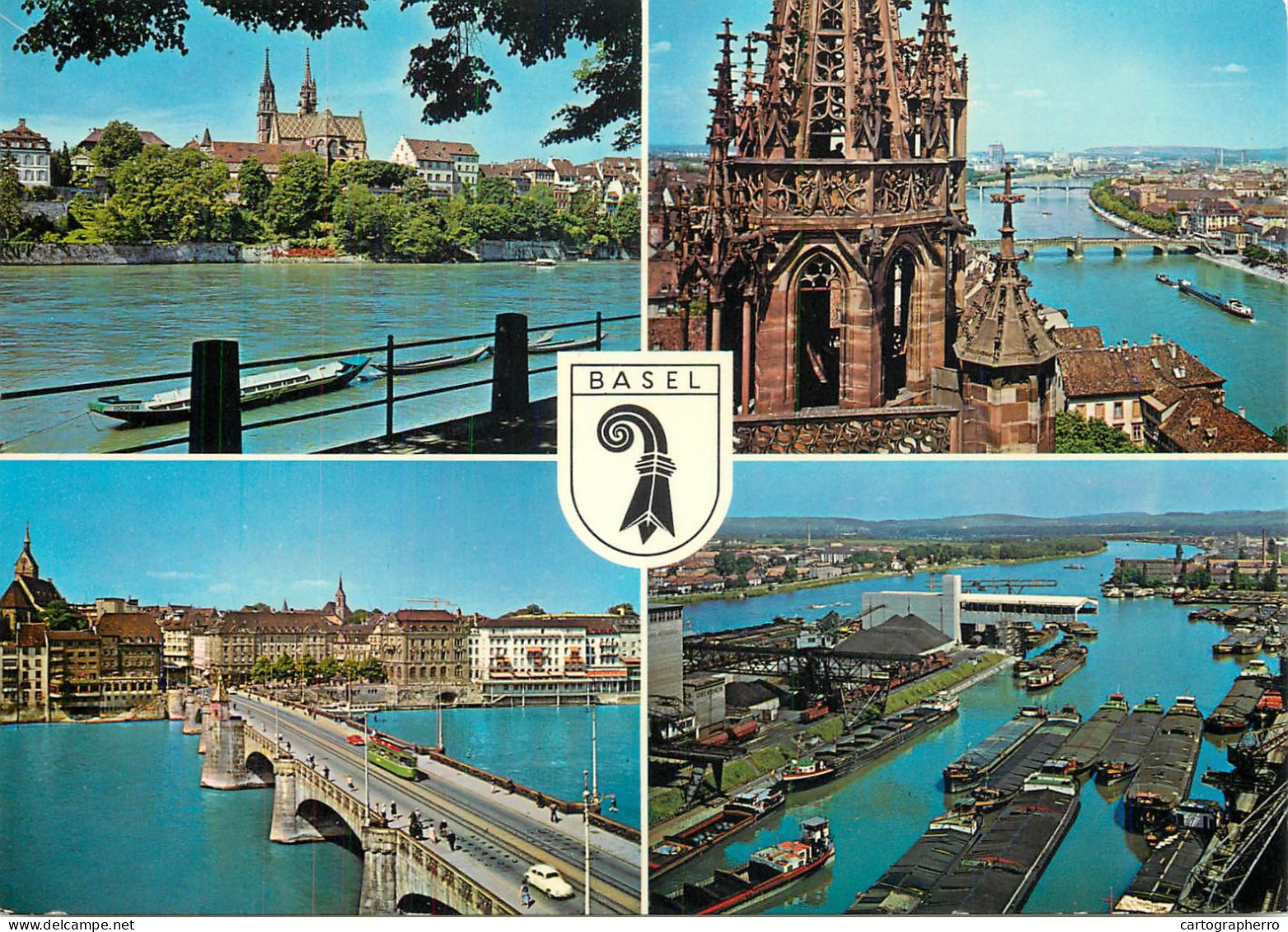 Navigation Sailing Vessels & Boats Themed Postcard Basel Transport Barges - Sailing Vessels