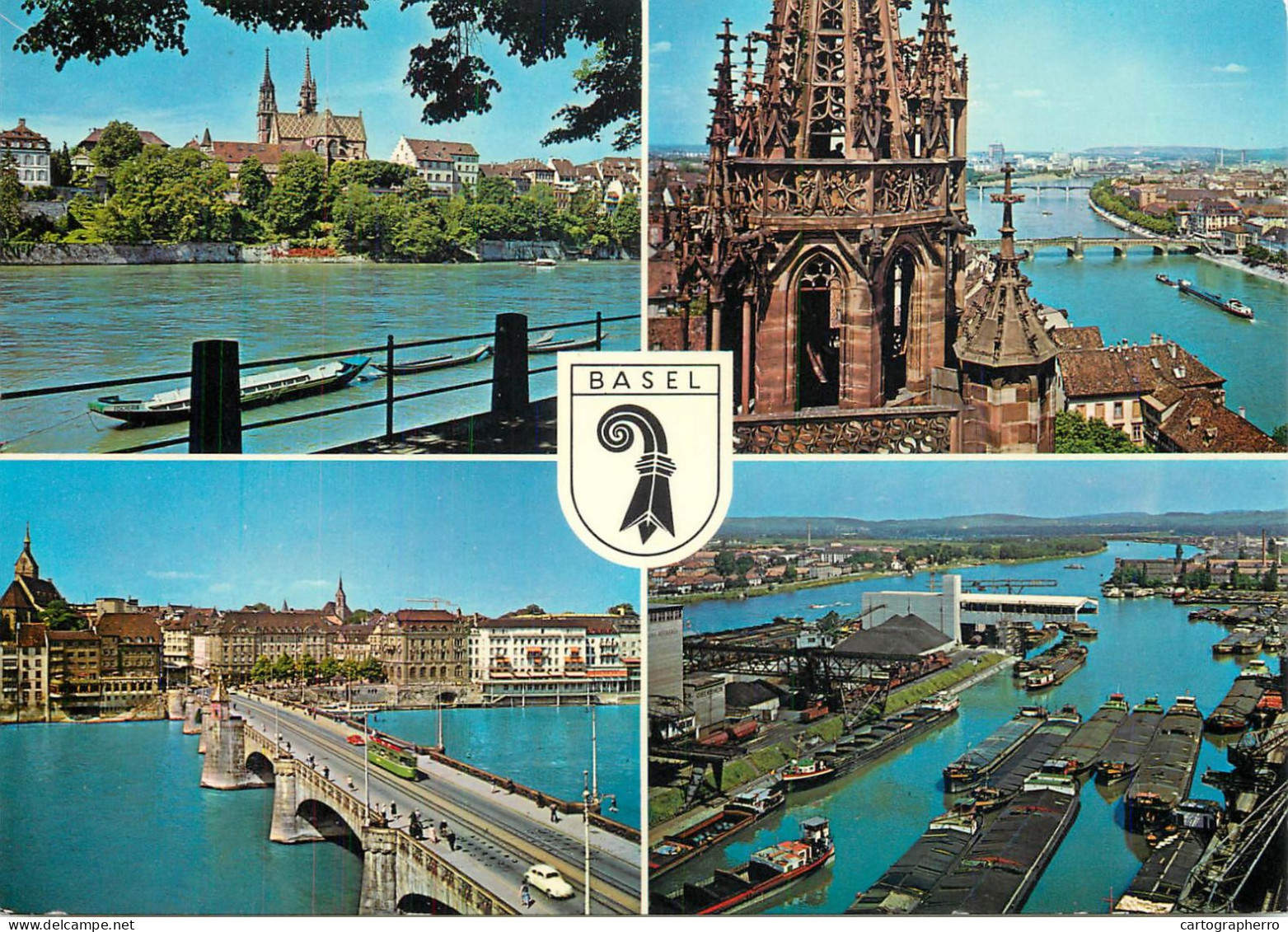 Navigation Sailing Vessels & Boats Themed Postcard Basel Transport Barges - Segelboote