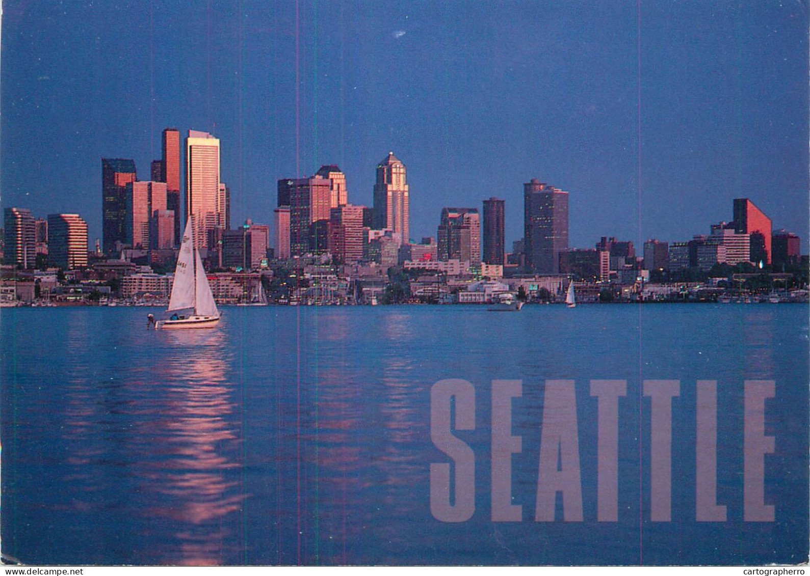 Navigation Sailing Vessels & Boats Themed Postcard Seattle Washington Yacht - Sailing Vessels