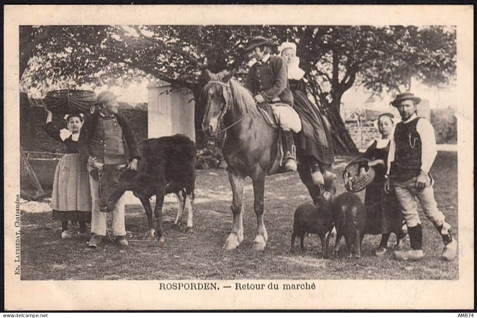 29-0041 - Carte Postale FINISTERE (29) - ROSPORDEN - Retour Du Marché - Andere & Zonder Classificatie