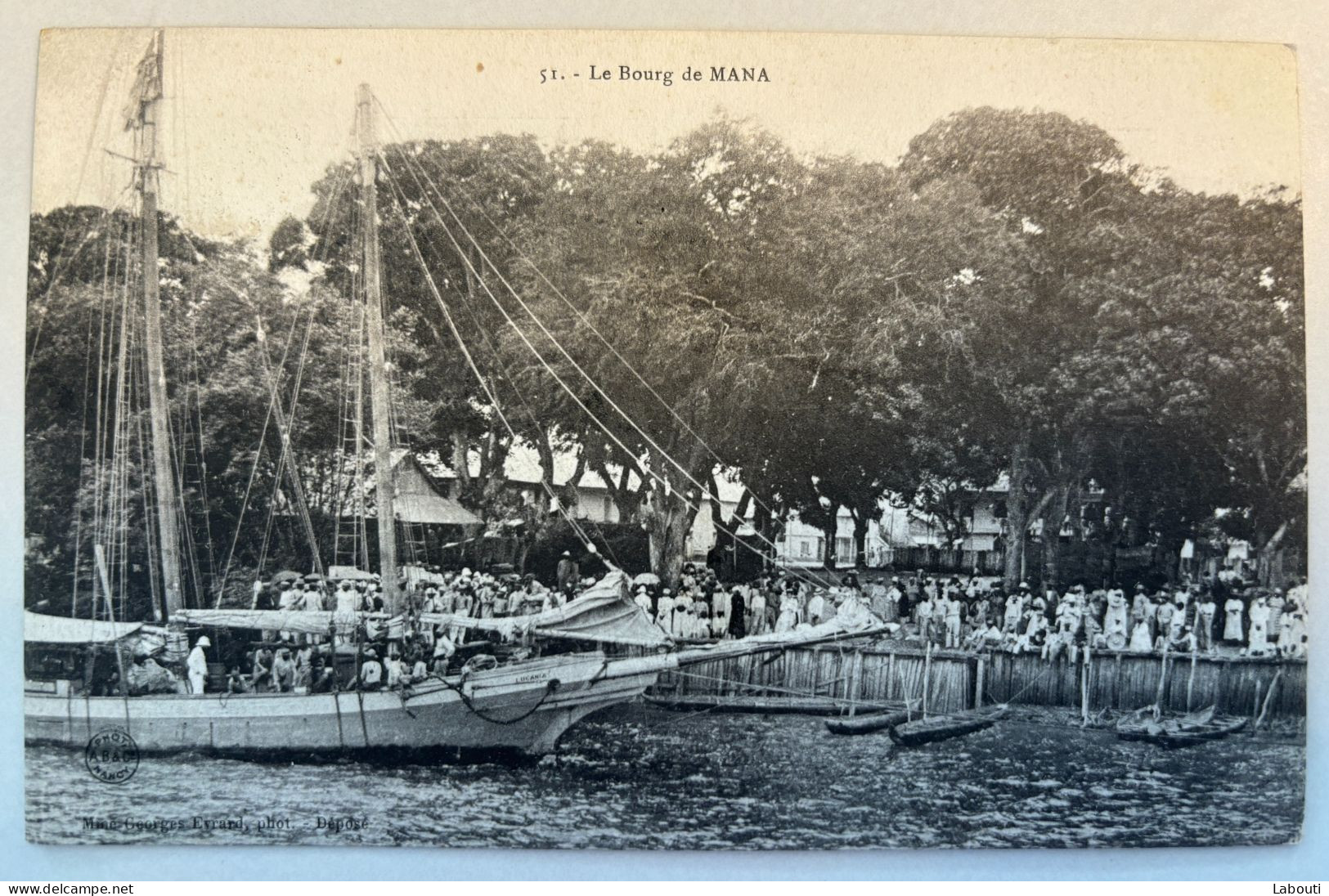 Cayenne Le Bour De MANA1904 Mm Georges Evrard Phot Déposé - Cayenne