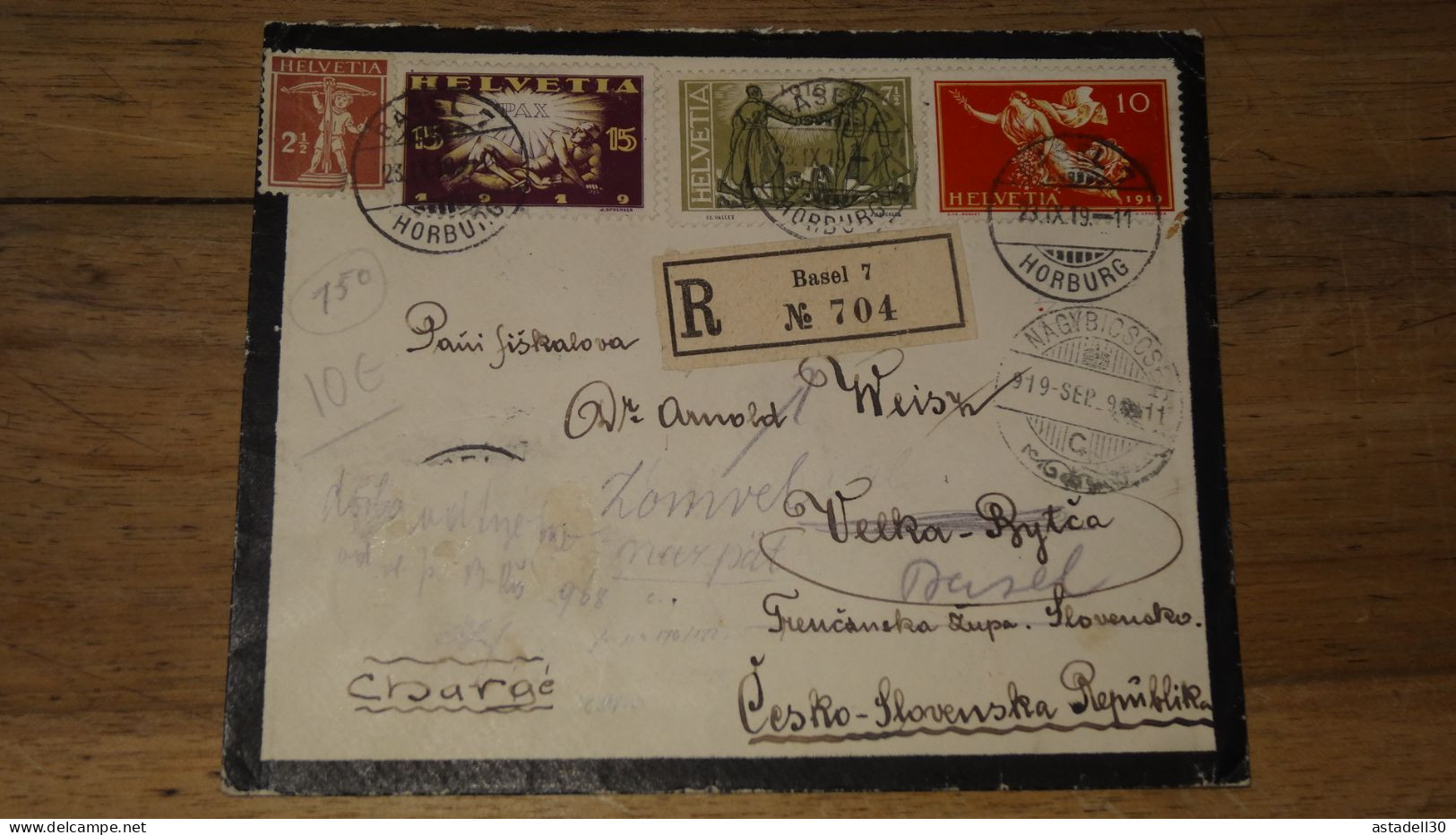 Enveloppe, SUISSE, Basel, Recommandée - 1919  ......... Boite1 ...... 240424-139 - Storia Postale