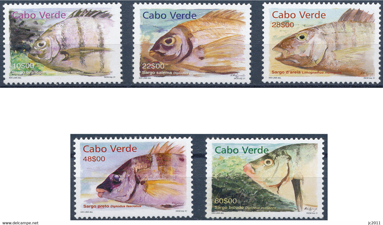Cabo Verde - 2001 - Fishes - MNH - Kaapverdische Eilanden