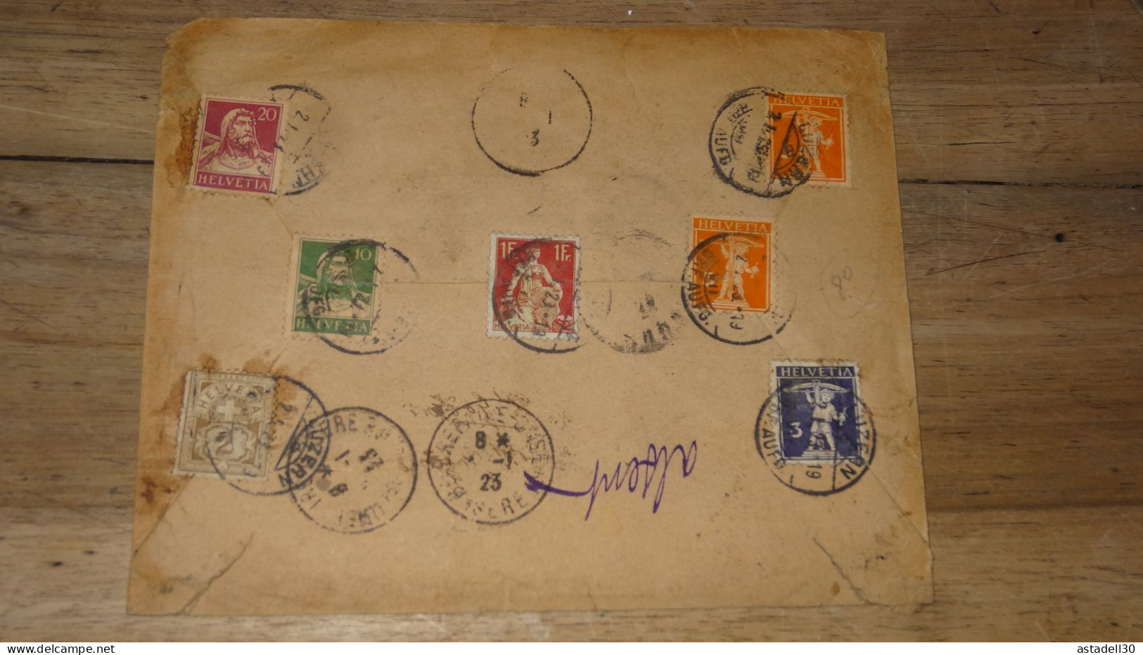Enveloppe, SUISSE, Luzern1, Chargée - 1923  ......... Boite1 ...... 240424-140 - Brieven En Documenten
