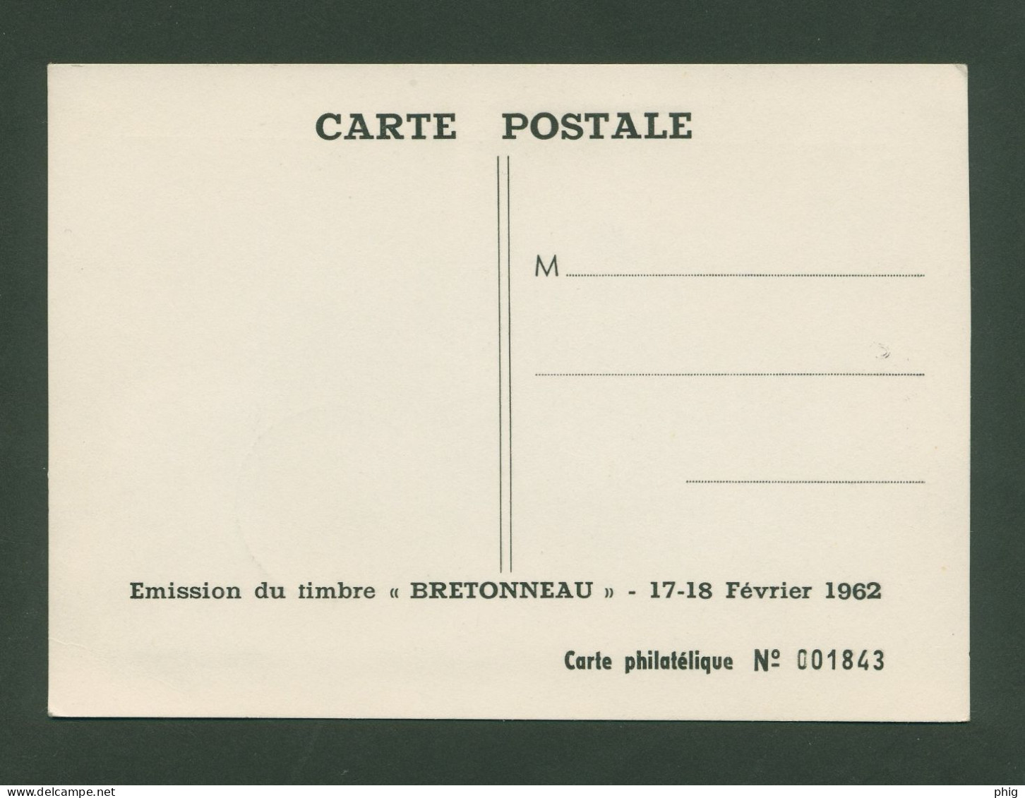 FR - SUR CARTE MAXIMUM 1ER JOUR - TIMBRE N°1328 DE 1962 "CENTENAIRE MORT DU DOCTEUR PIERRE-FIDELE BRETONNEAU "- ETAT** - 1960-1969