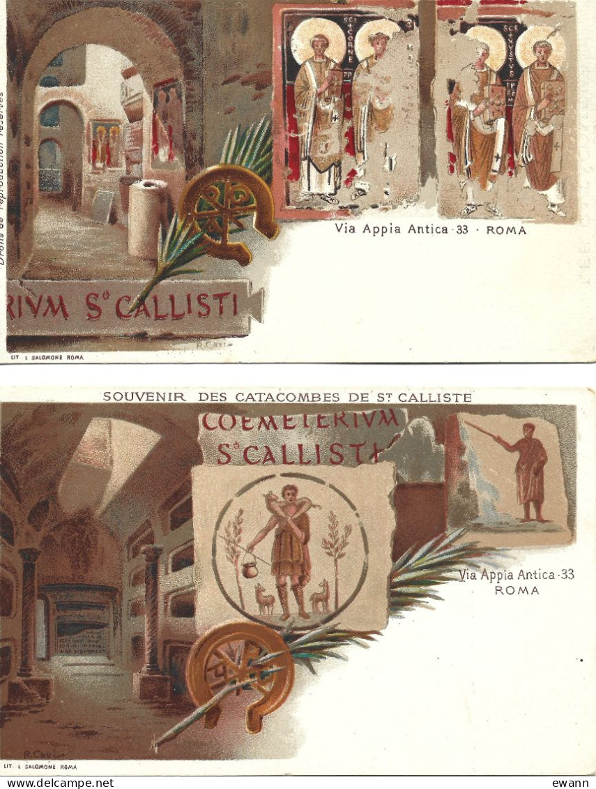 Lot De 5 Cartes Postales - Souvenir Des Catacombes De St-Calliste - Sammlungen & Lose