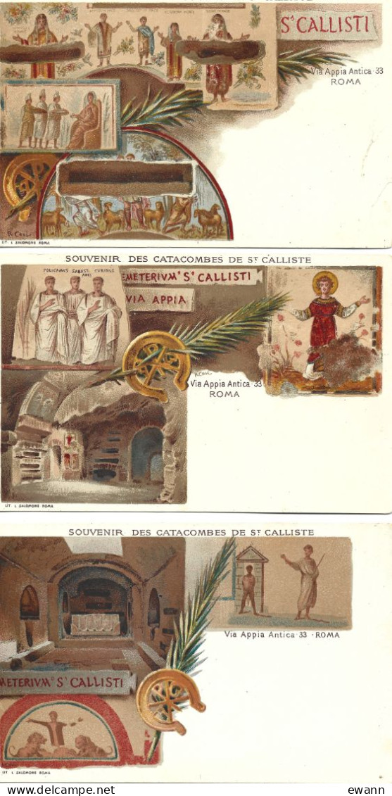 Lot De 5 Cartes Postales - Souvenir Des Catacombes De St-Calliste - Sammlungen & Lose