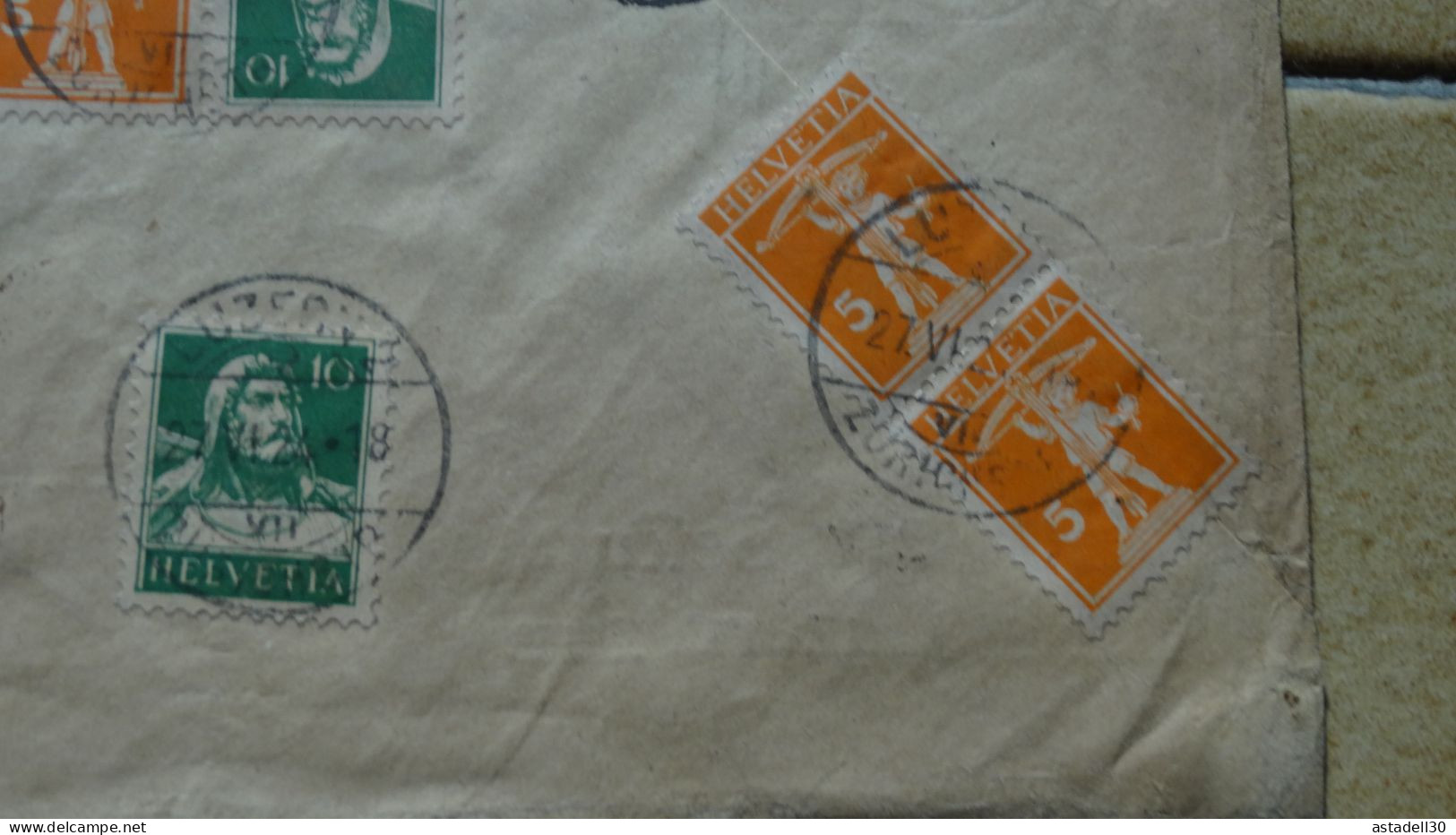 Enveloppe, SUISSE, Luzern1, Chargée - Tete Beche Central, 1924  ......... Boite1 ...... 240424-141 - Lettres & Documents