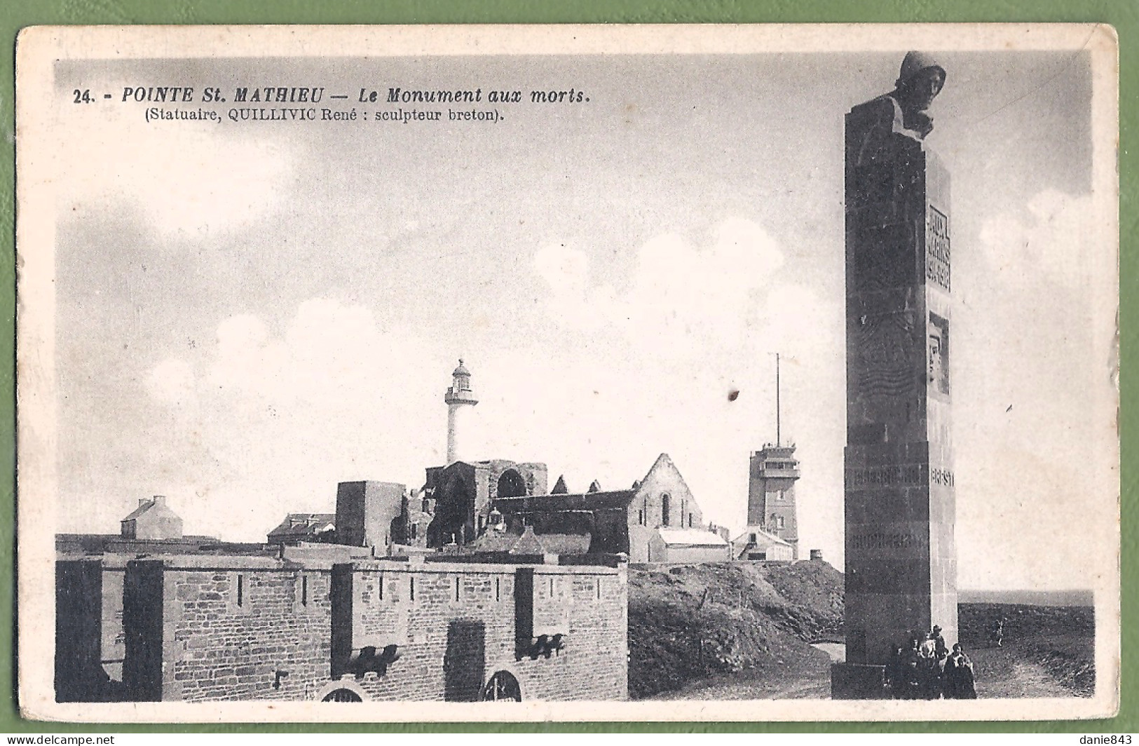 CPA - FINISTERE - POINTE SAINT MATHIEU - MONUMENT AUX MORTS - Other & Unclassified