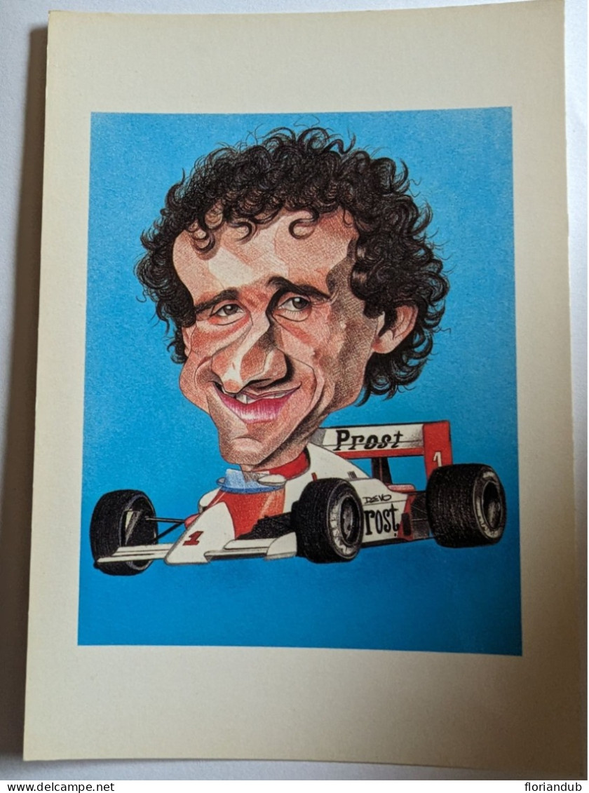 CP - Formule 1 Caricature Devo Alain Prost - Grand Prix / F1