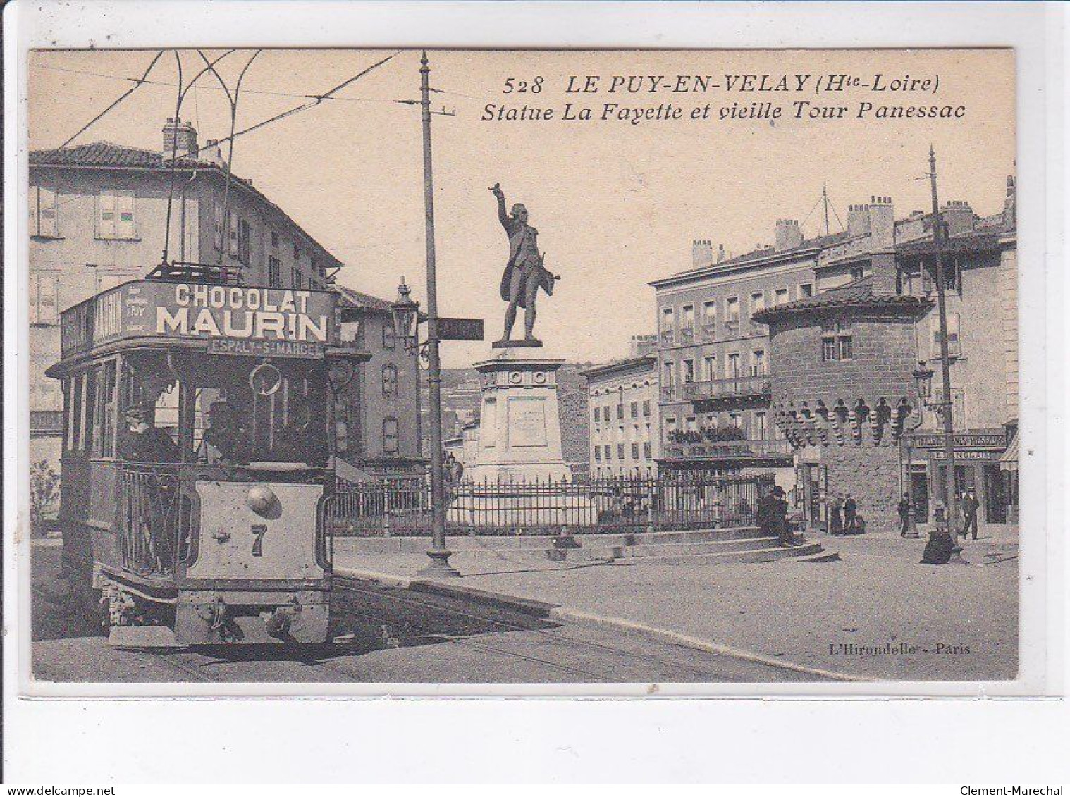 LE PUY-en-VELAY: Statue La Fayette Et Vieille Tour Panessac, Tramway - Très Bon état - Le Puy En Velay