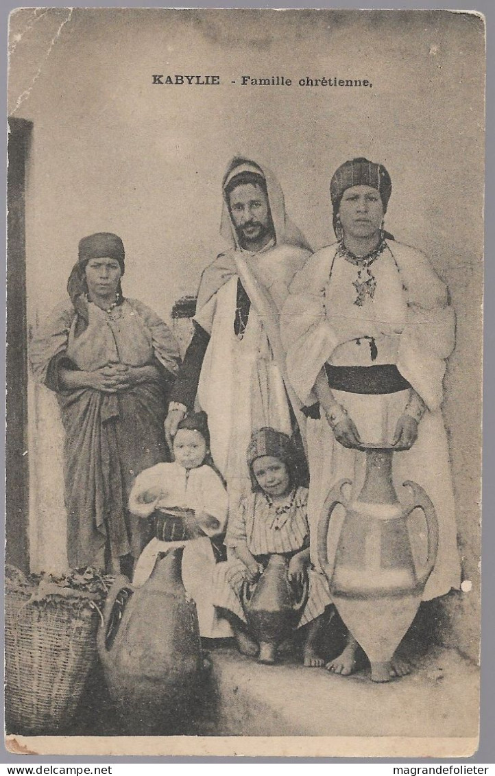 CPA CARTE POSTALE MAROC TANGER KABYLIE FAMILLE CHRETIENNE 1922 - Tanger