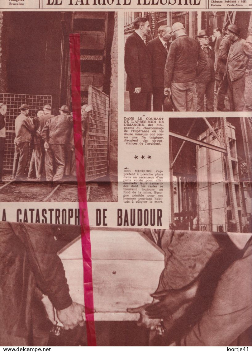 Baudour - La Catastrophe, Accident Dans La Mine - Orig. Knipsel Coupure Tijdschrift Magazine - 1953 - Sin Clasificación