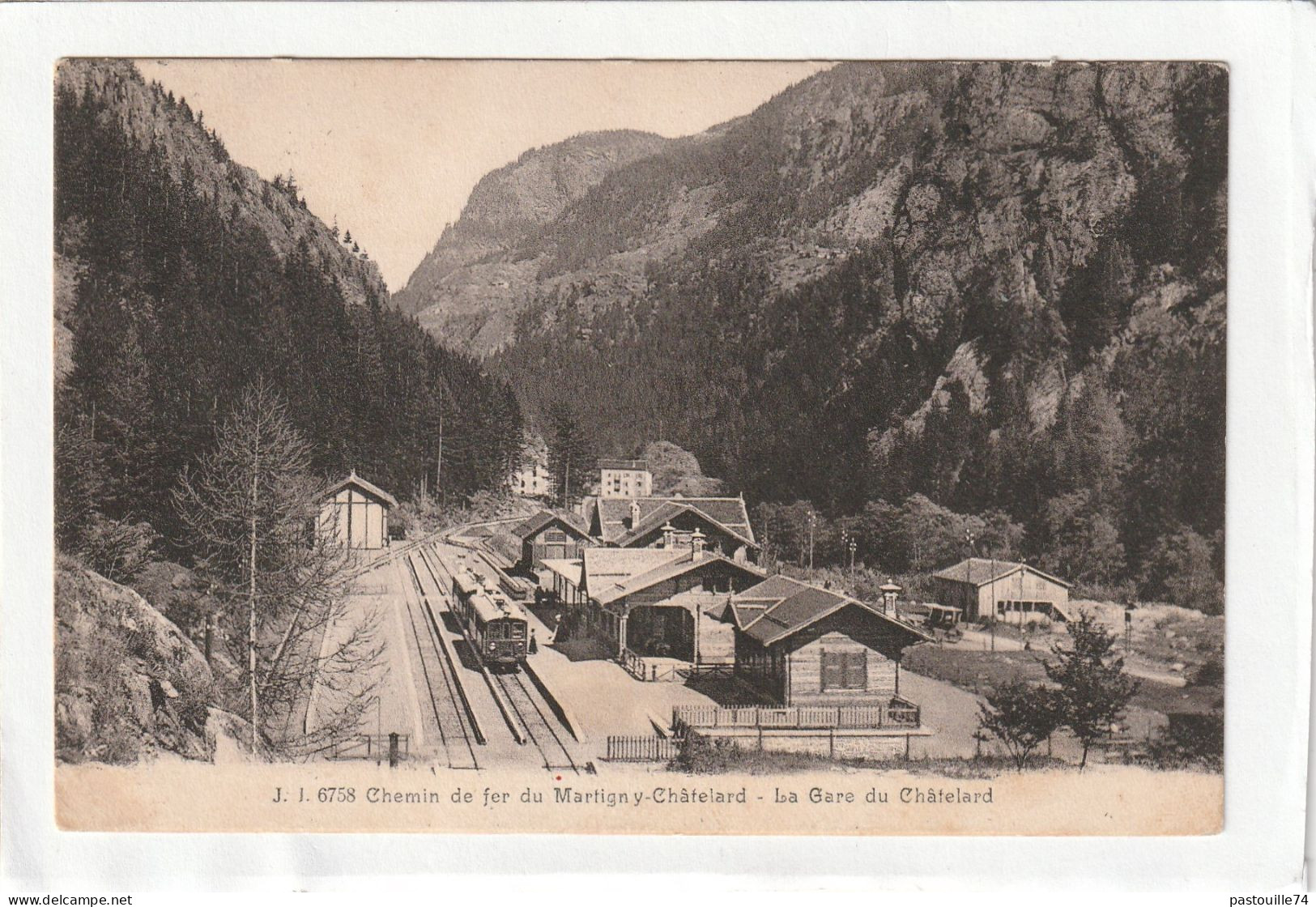 CPA :  14 X 9  -  Chemin De Fer Du Martigny - Châtelard  -  La  Gare  Du  Châtelard - Autres & Non Classés