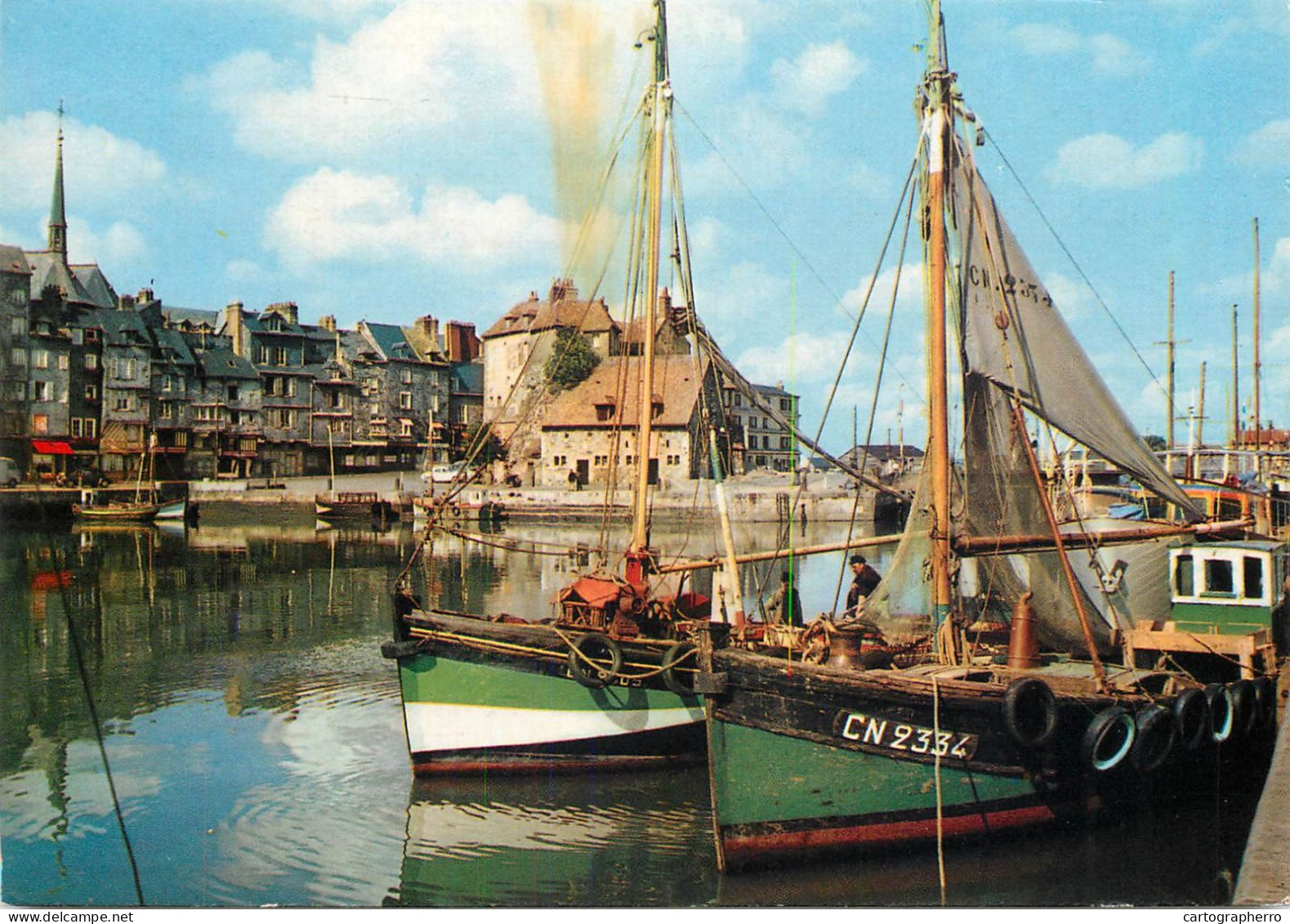 Navigation Sailing Vessels & Boats Themed Postcard Normandy Honfleur Calvados Fishing Vessel - Segelboote