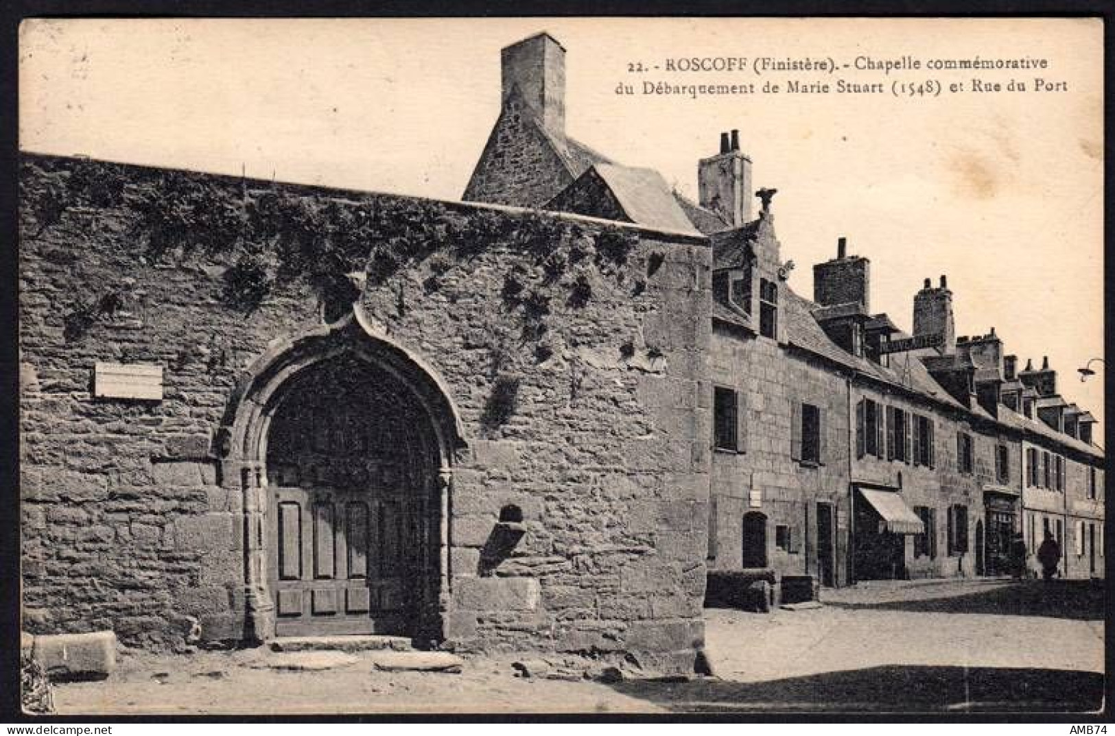 29-0044 - Carte Postale FINISTERE (29) - ROSCOFF - Chapelle Commémorative Du Débarquement De Marie Stuart - Roscoff