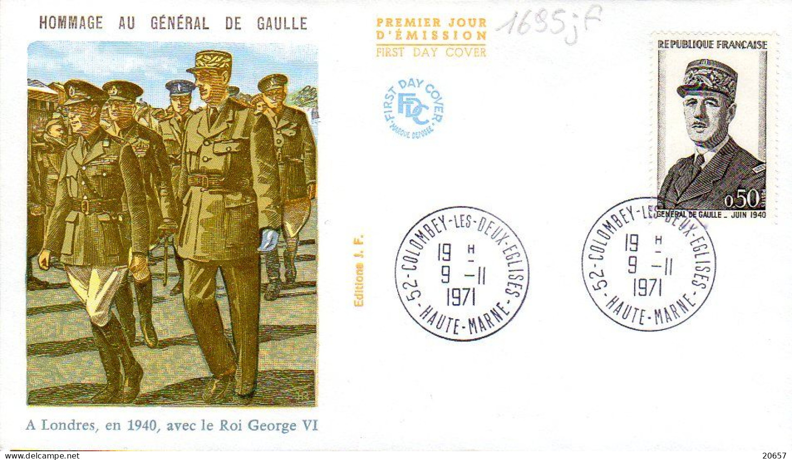 France 1695jfC Fdc Hommage Au Général De Gaulle, Radio Londres - De Gaulle (Generaal)