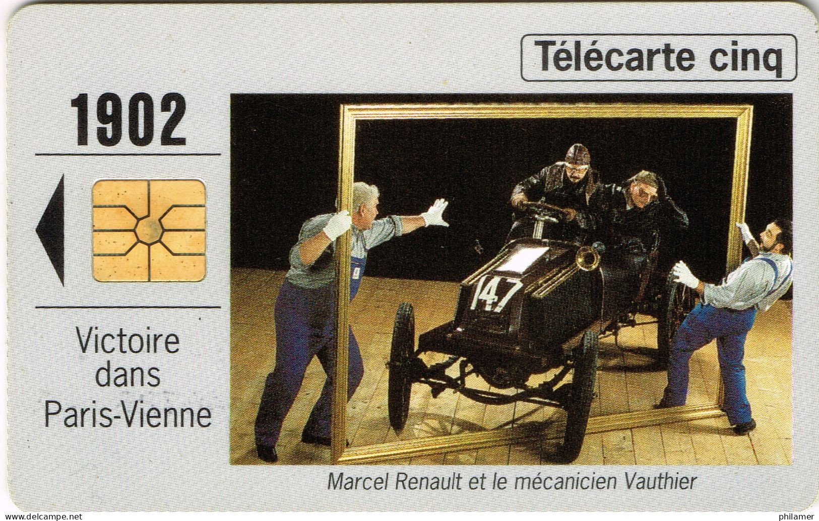 France French Telecarte Phonecard Prive 5 Unites GN113 Victoire Paris Vienne Marcel Renault Mecanicien Vauthier UT BE - 5 Unidades