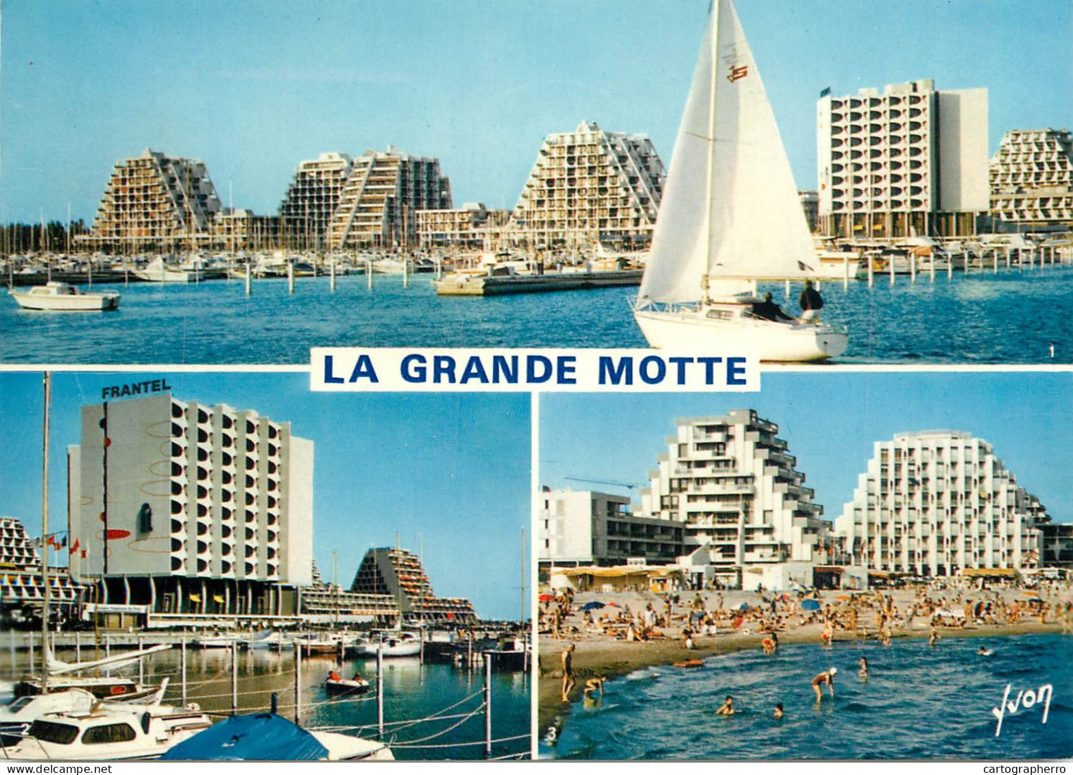 Navigation Sailing Vessels & Boats Themed Postcard La Grande Motte Yacht - Sailing Vessels