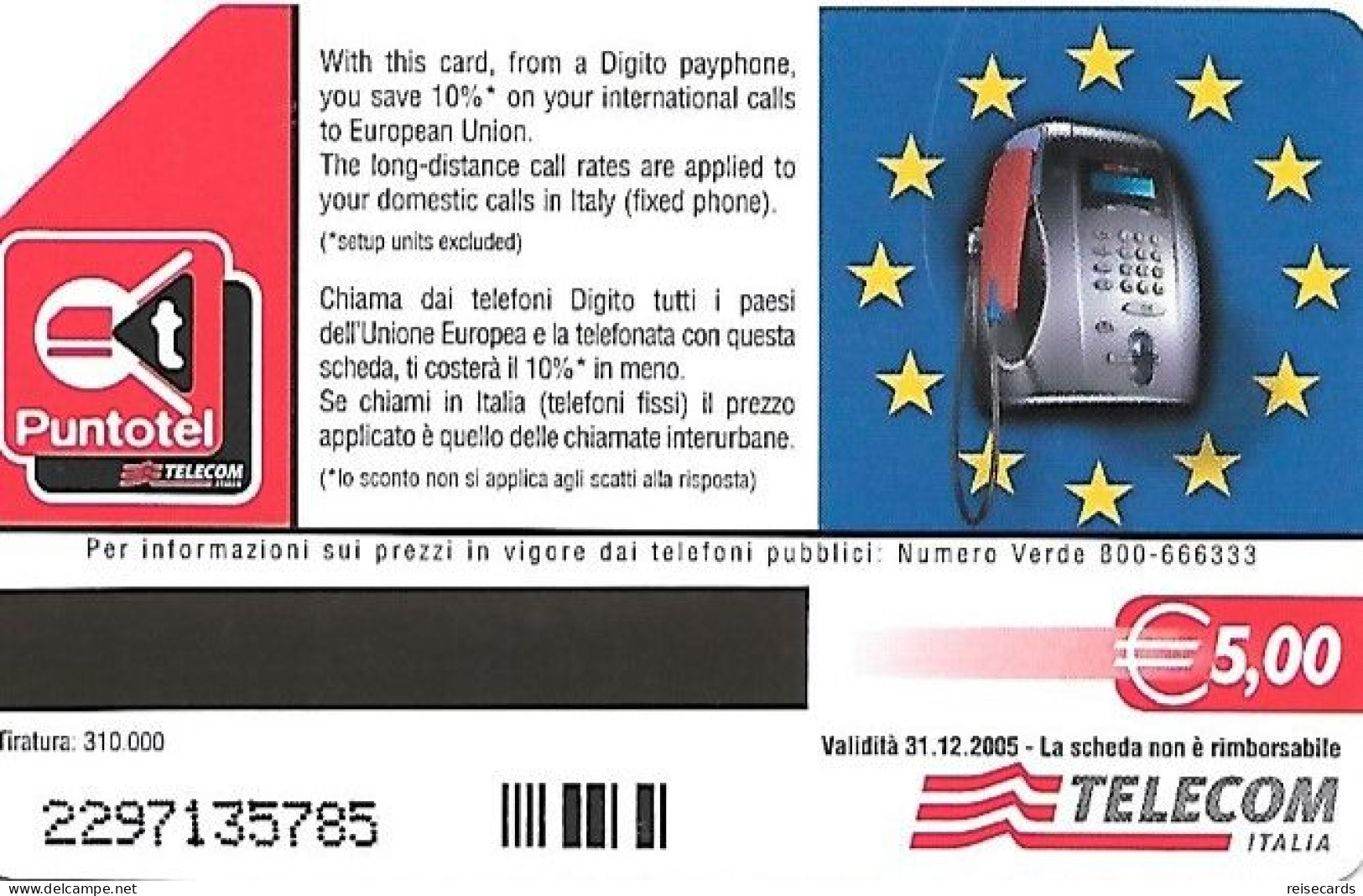 Italy: Telecom Italia Value € - Kisses From Milano, Duomo - Öff. Werbe-TK
