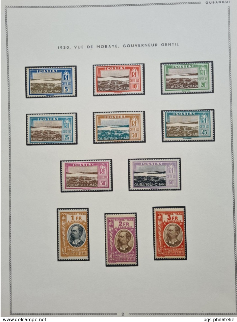 Collection de timbres OUBANGUI,  Neufs *.