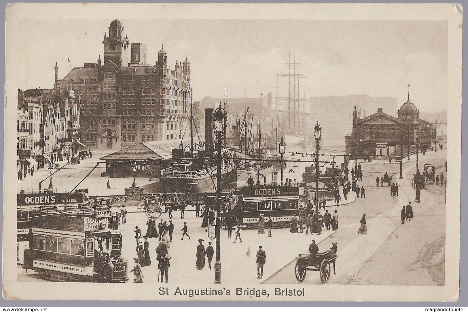 CPA CARTE POSTALE GRANDE BRETAGNE BRISTOL SINT-AUGUSTINE'S BRIDGE 1919 - Bristol