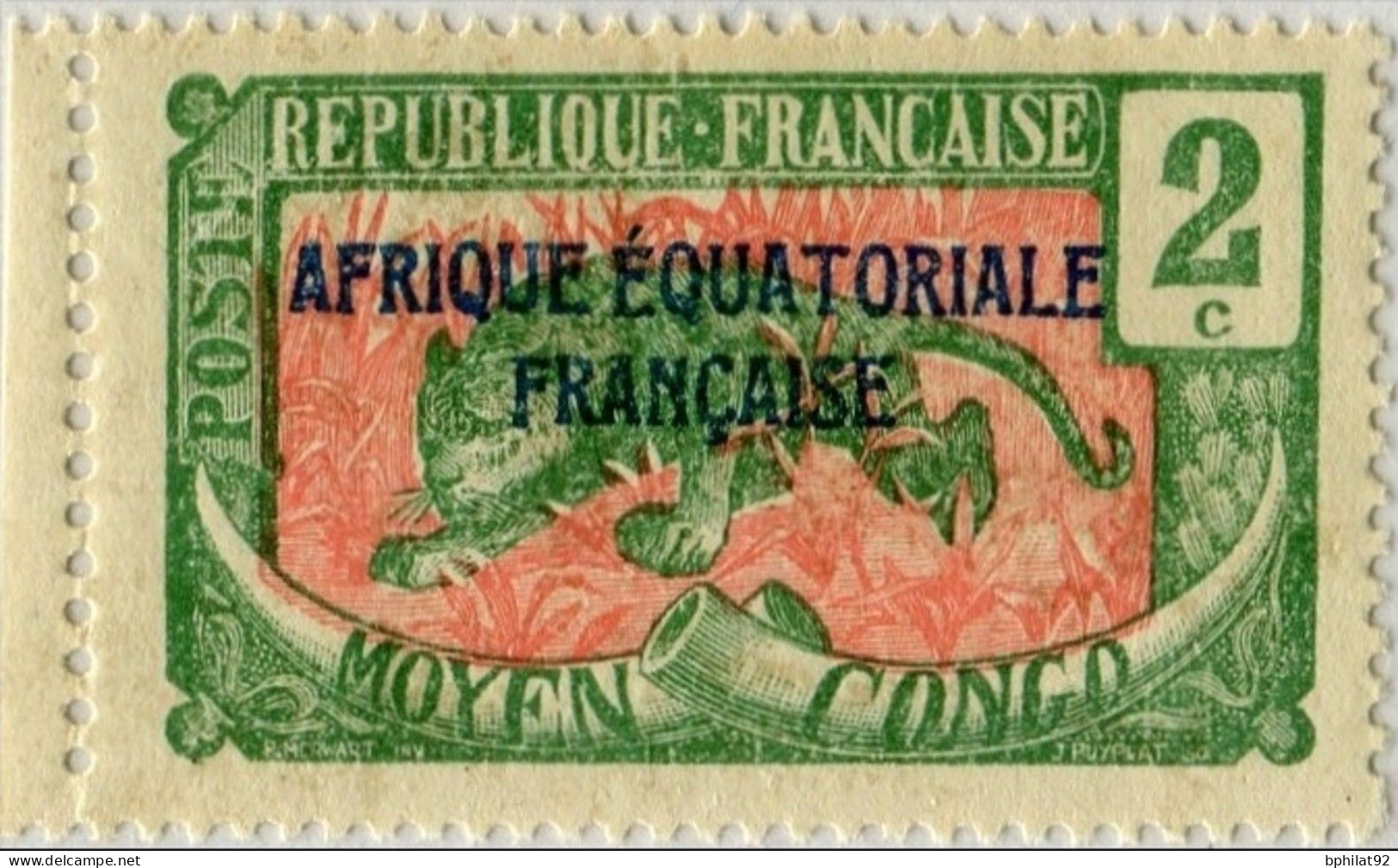 !!! OUBANGUI : N°44a SANS LA SURCHARGE OUBANGUI, NEUF SANS CHARNIERE, MAIS INFIMES ADHERENCES DE GOMME. TB - Unused Stamps