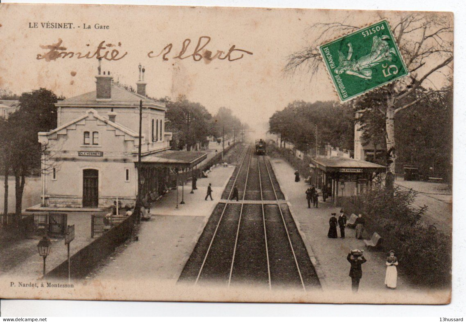 Carte Postale Ancienne Le Vésinet - La Gare - Chemin De Fer - Le Vésinet