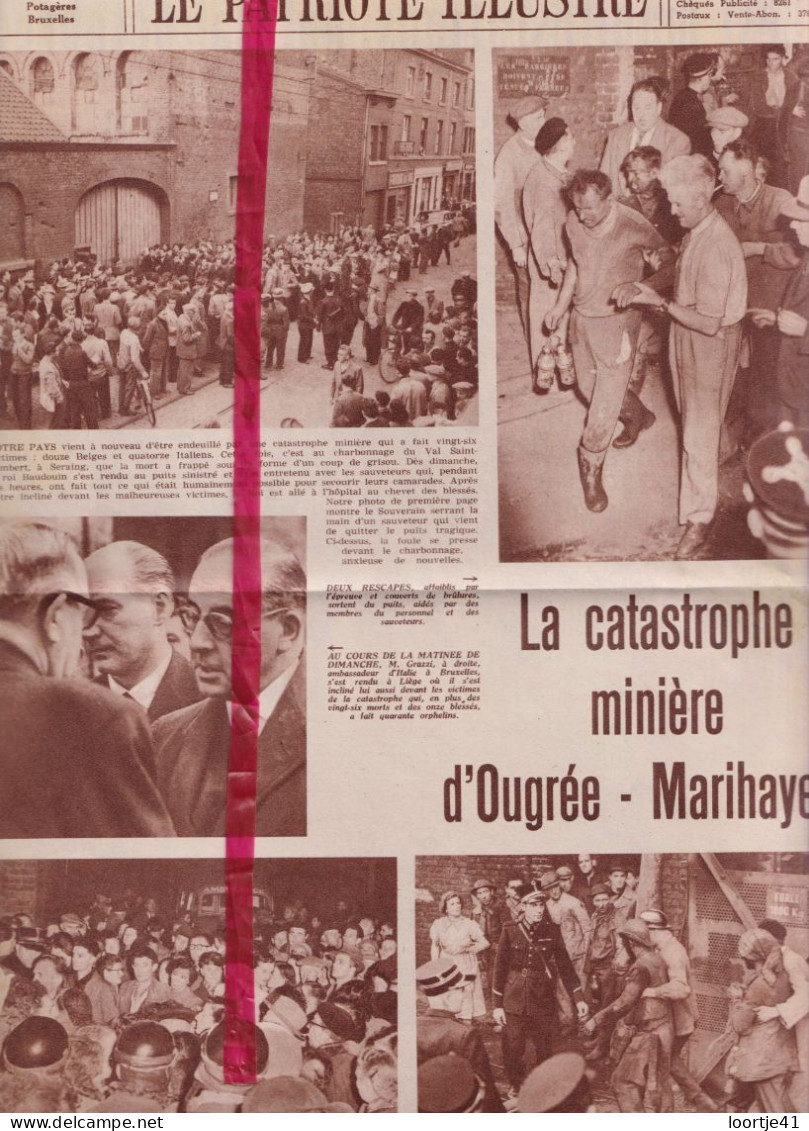 Ougrée Marihaye - La Catastrophe Minière - Orig. Knipsel Coupure Tijdschrift Magazine - 1953 - Sin Clasificación