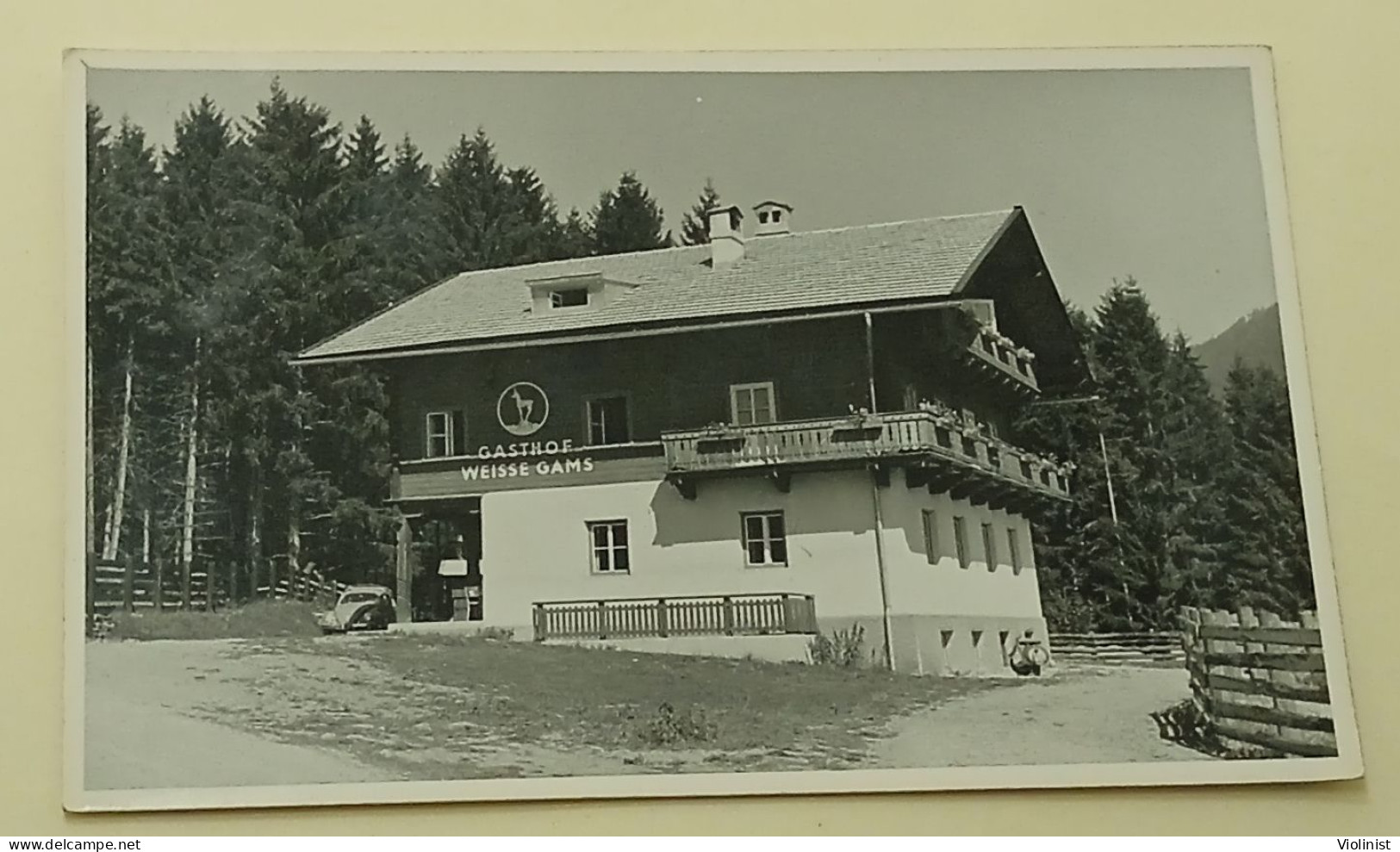 Austria-GASTHOF WEISSE GAMS-Postmark AINET 1959. - Lienz