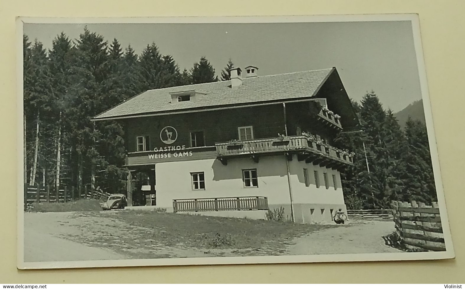 Austria-GASTHOF WEISSE GAMS-Postmark AINET 1959. - Lienz