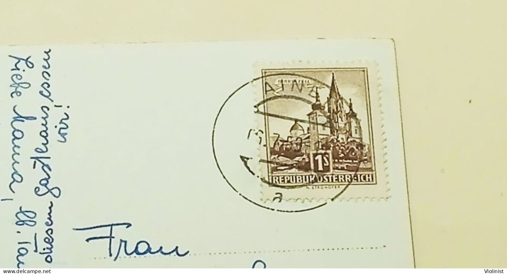 Austria-GASTHOF WEISSE GAMS-Postmark AINET 1959.