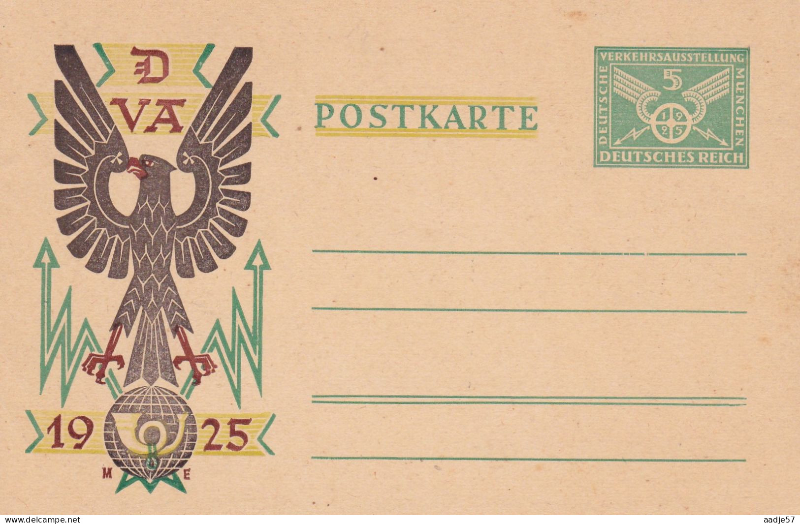DR Ganzsachen Postkarte P206/Ia Deutsche Verkehrsausstellung München 1925 Mint - Cartoline