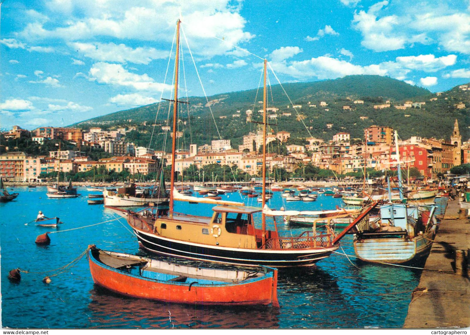 Navigation Sailing Vessels & Boats Themed Postcard La Spezia Lerici Fishing Vessel - Segelboote