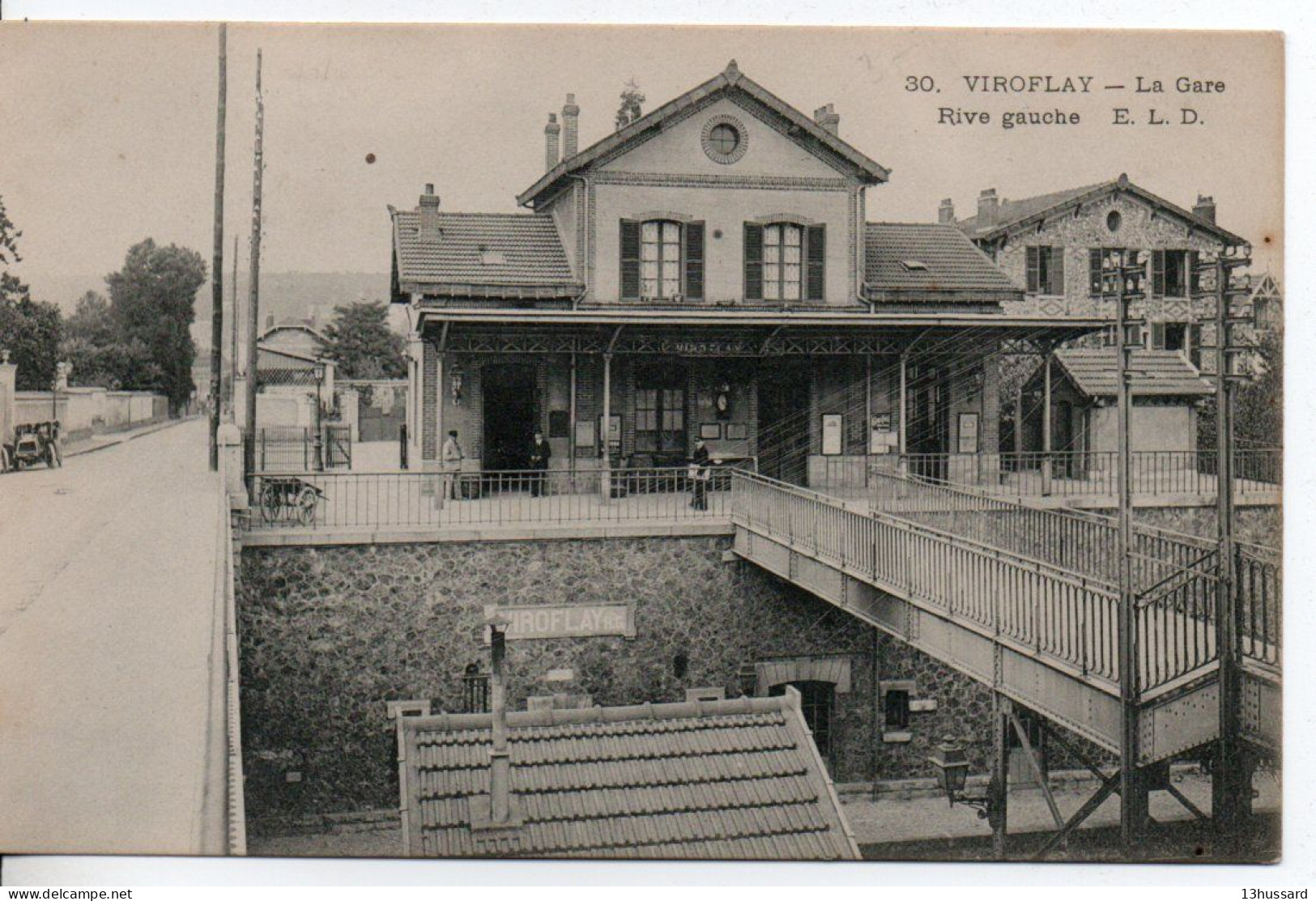 Carte Postale Ancienne Viroflay - La Gare. Rive Gauche - Chemin De Fer - Viroflay