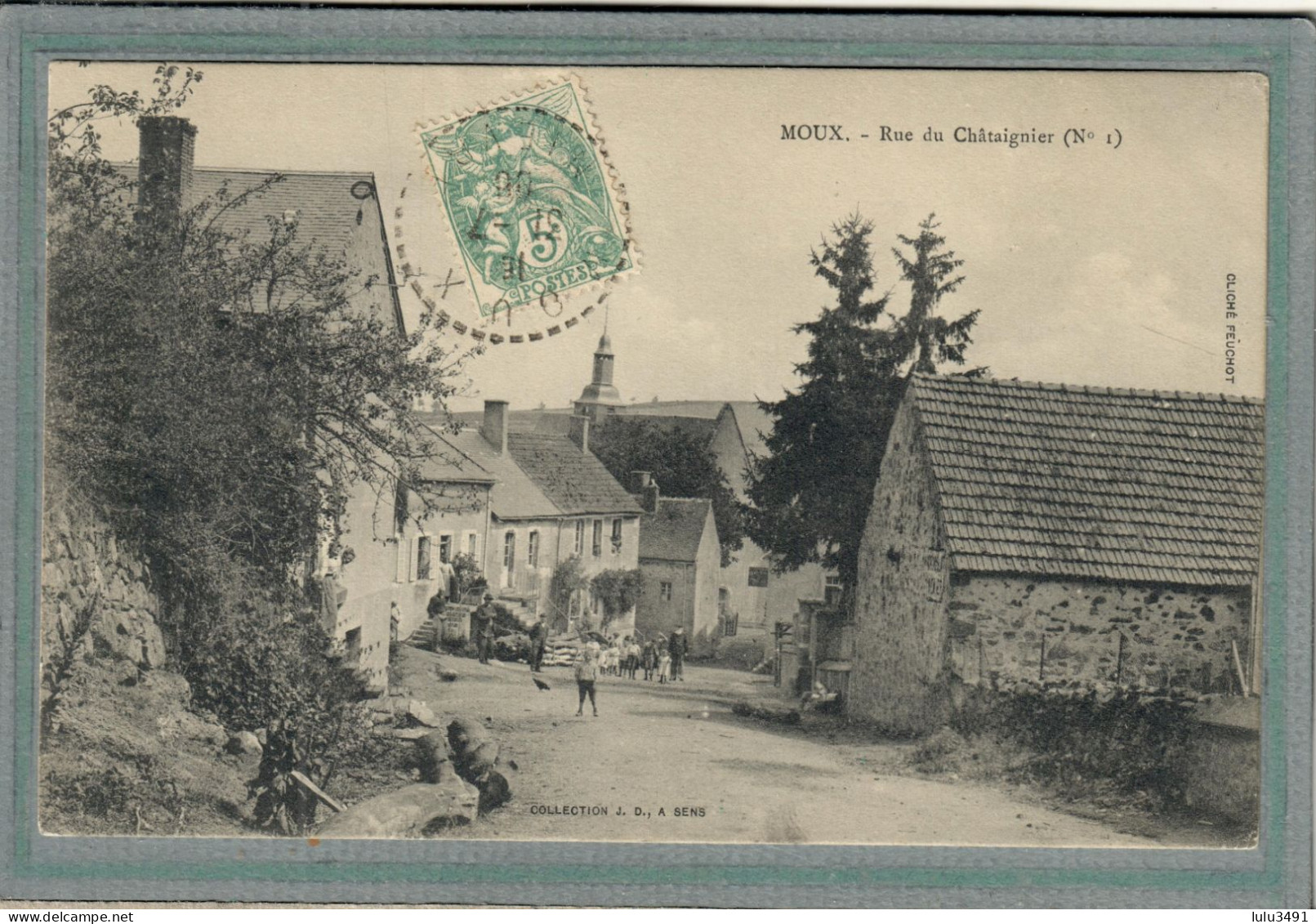CPA (58) MOUX - Aspect De La Rue Du Chataignier En 1906 - Autres & Non Classés