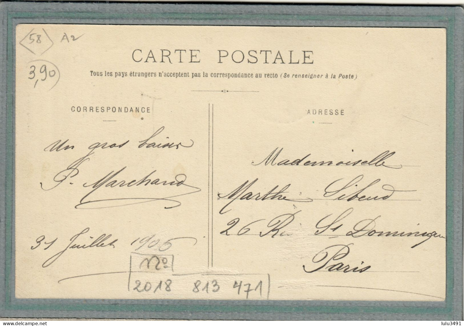 CPA (58) MOUX - Aspect De La Rue Du Chataignier En 1906 - Autres & Non Classés