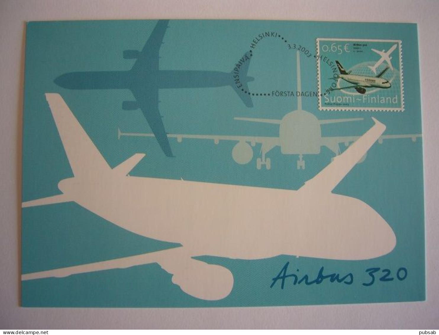 Avion / Airplane / FINNAIR / Airbus A320 / Carte Maximum - 1946-....: Modern Era